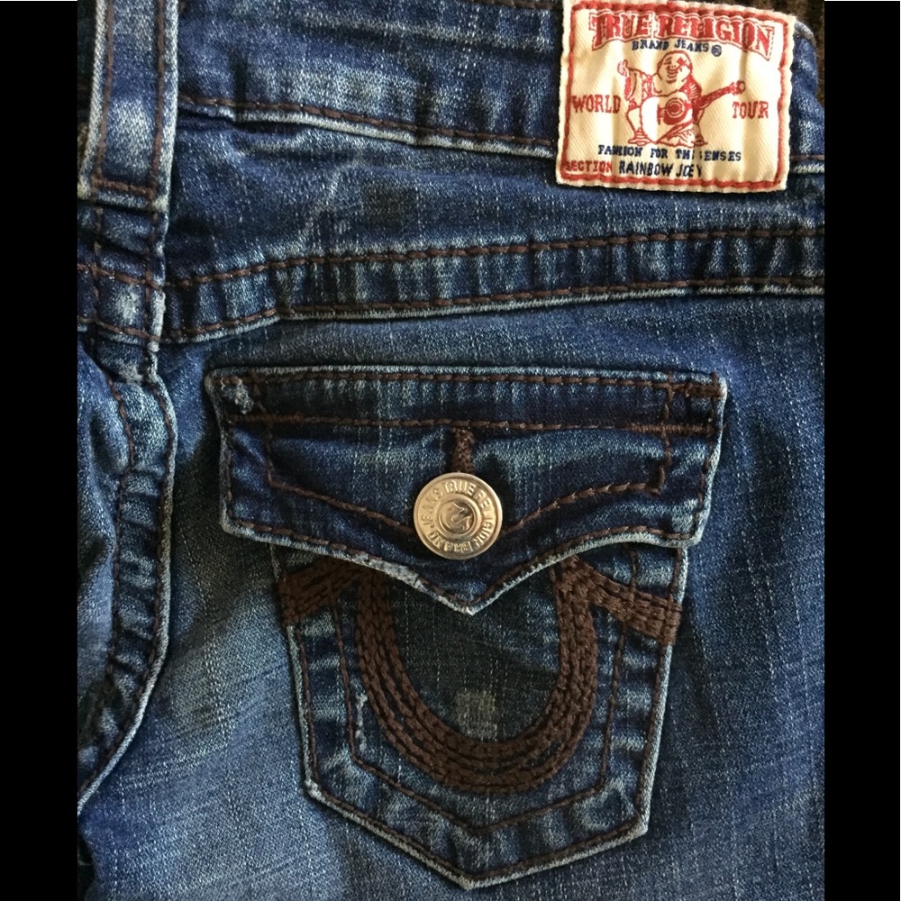 Like New True Religion Rainbow Joey Jeans